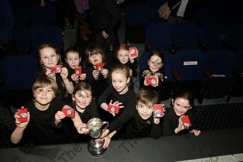 Feis20032018Tue65 
 65
Cup winners and Silver Medallists; Ellis Stage School Mayfield for their performance of Puppy Problems.
 Speech and Drama Class: 469: The Thomas OConnell Memorial Perpetual Cup Group Mime 9 Years and Under Feis Maiti 92nd Festival held in Fr. Mathew Hall. EEjob 20/03/2018 Picture: Gerard Bonus.