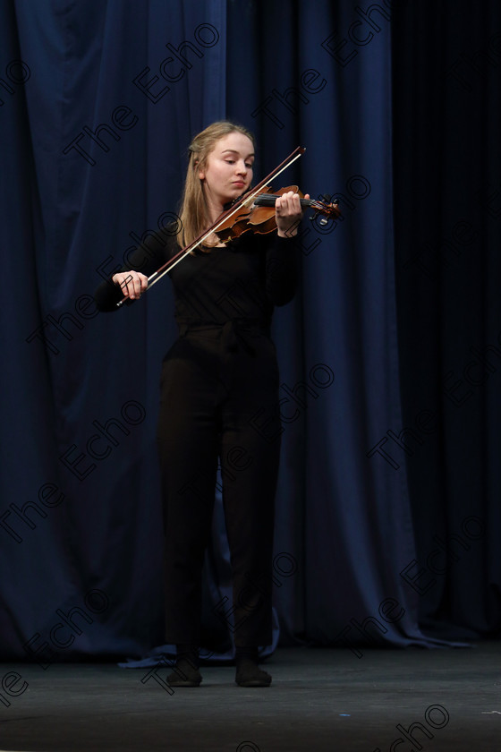 Feis0202109Sat35 
 35~36
Kate OShea from Ballincollig playing Third Movement Mendelssohn Violin Concerto.

Class: 236: The Shanahan & Co. Perpetual Cup Advanced Violin 
One Movement from a Concerto.

Feis Maiti 93rd Festival held in Fr. Matthew Hall. EEjob 02/02/2019. Picture: Gerard Bonus