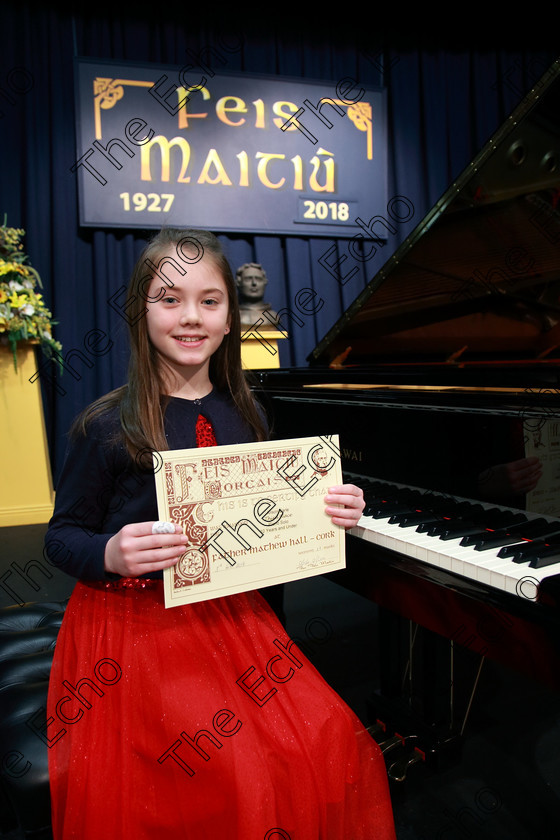 Feis03022018Sat11 
 11
Joint 3rd place Alison Earle from Togher.
 Instrumental Music Class: 166: Piano Solo 10 Years and Under Feis Maiti 92nd Festival held in Fr. Matthew Hall. EEjob 02/02/2018 Picture: Gerard Bonus.