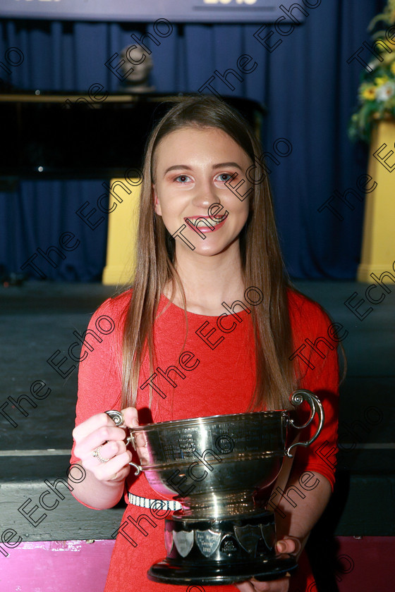 Feis04032018Sun07 
 7
Cup Winner Cecilia Roche from Kilkenny.
 Singing and School Choirs Class: 9: The Thomas Moore Perpetual Cup Moores Melodies Two songs from the Melodies of Thomas Moore Feis Maiti 92nd Festival held in Fr. Mathew Hall. EEjob 04/03/2018 Picture: Gerard Bonus