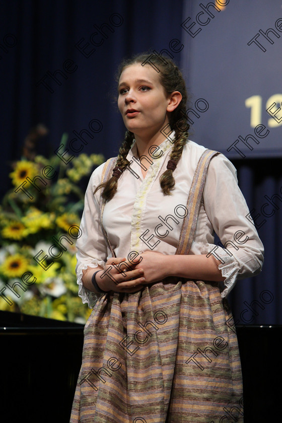 Feis08032018Thu12 
 12
rin Teape performing On My Own from Les Miserables.
 Singing and School Choirs Class: 112: The C.A.D.A. Perpetual Trophy Solo Action Song 14 Years and Under Section 2 Feis Maiti 92nd Festival held in Fr. Mathew Hall. EEjob 06/03/2018 Picture: Gerard Bonus.