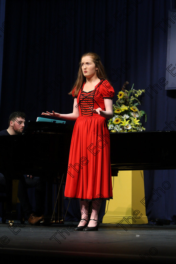 Feis07032018Wed27 
 27
Emma Murphy performing Watch Whats Happening from Happening.
 Singing and School Choirs Class: 112: The C.A.D.A. Perpetual Trophy Solo Action Song 14 Years and Under Section 1 Feis Maiti 92nd Festival held in Fr. Mathew Hall. EEjob 06/03/2018 Picture: Gerard Bonus.