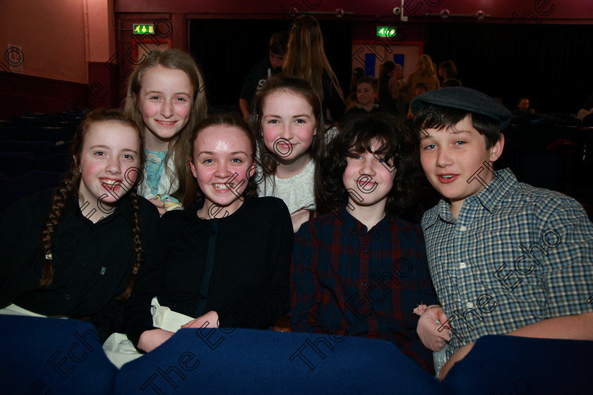 Feis22022018Thu65 
 65
Risn Leahy, Emma Fitton, Luke OSullivan, Michael Dineen, Sophie OKeeffe and Emma Brennan.
 Speech and Drama Classes: 310: The Peg Hallahan Perpetual Trophy Dramatic Duo 14 Years and Under Feis Maiti 92nd Festival held in Fr. Mathew Hall. EEjob 22/02/2018 Picture: Gerard Bonus.