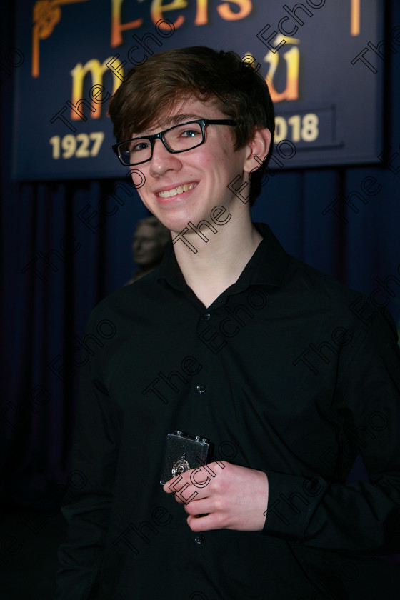 Feis08022018Tur09 
 9
Silver Medallist Ben Therhorst from Whites Cross.
 Instrumental Music Class: Piano: 248: Violoncello Solo 17 Years and Under Feis Maiti 92nd Festival held in Fr. Mathew Hall. EEjob 08/02/2018 Picture: Gerard Bonus.