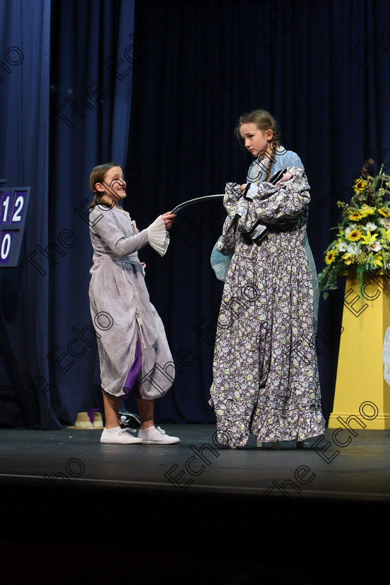 Feis24032018Sat45 
 42~45
Elizabeth Dioln and Molly McDaid giving a Silver Medal performance of Little Women.
 Speech and Drama Class: 312: Dramatic Duo 10 Years and Under Feis Maiti 92nd Festival held in Fr. Mathew Hall. EEjob 24/03/2018 Picture: Gerard Bonus