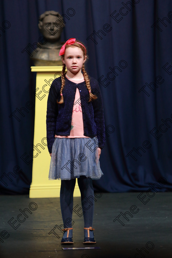 Feis23032019Sat16 
 16
Ciara McGrath from Ballinora performing.

Class: 367: Solo Verse Speaking Girls 8Years and Under Section 3 Either: Breakdown Jean Kenward or The Haunted House John Foster.

Feis Maiti 93rd Festival held in Fr. Mathew Hall. EEjob 23/03/2019. Picture: Gerard Bonus.