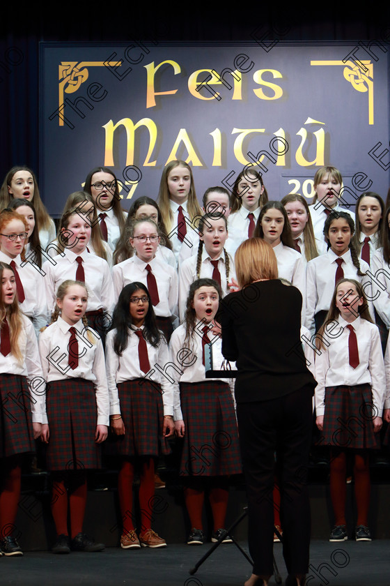 Feis27022019Wed35 
 32~36
Sacred Heart School Tullamore singing Little Spanish Town conducted by Regina McCarthy.

Class: 83: The Loreto Perpetual Cup Secondary School Unison Choirs

Feis Maiti 93rd Festival held in Fr. Mathew Hall. EEjob 27/02/2019. Picture: Gerard Bonus