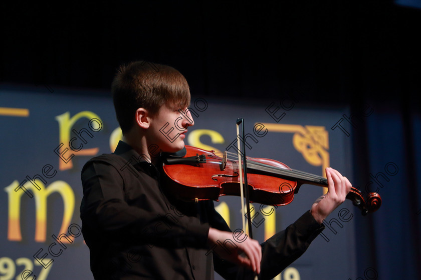 Feis0602109Wed10 
 9~10
Fionn Long performing.

Class: 258: Viola Solo 14Yearsand Under (a) Bridge  Spring Song from, 10 Pieces for Viola & Piano Vol.2 (Thames). (b) Contrasting piece not to exceed 4 minutes.

Feis Maiti 93rd Festival held in Fr. Matthew Hall. EEjob 06/02/2019. Picture: Gerard Bonus