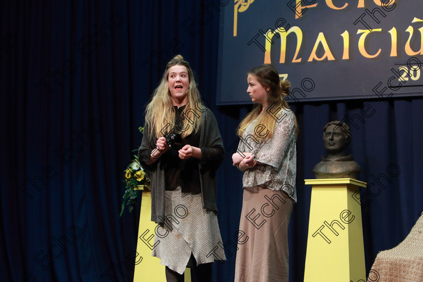 Feis14032019Thu38 
 37~38
Commended: Emma Brennan and Maeve OCallaghan from Ovens performing In need of Care.

Class: 310: The Peg Hallahan Memorial Perpetual Trophy Dramatic Duo 14 Years and Under A Dramatic Scene not exceeding 10 minutes.

Feis Maiti 93rd Festival held in Fr. Mathew Hall. EEjob 14/03/2019. Picture: Gerard Bonus.