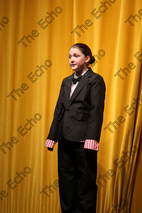 Feis14032018Wed05 
 5~6
Sophie OShea performing The Wild Animal Song Contest
 Speech and Drama Class: 328: The Fr. Nessan Shaw Memorial Perpetual Cup Dramatic Solo 10 Years and Under Section1Feis Maiti 92nd Festival held in Fr. Mathew Hall. EEjob 14/03/2018 Picture: Gerard Bonus.