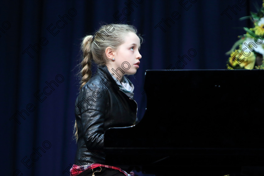 Feis01022019Fri06 
 6
Claudia Duffy from Dingle giving a Bronze Medal Performance.

Class: 166: Piano Solo: 10Yearsand Under (a) Kabalevsky  Toccatina, (No.12 from 30 Childrens Pieces Op.27). (b) Contrasting piece of own choice not to exceed 3 minutes.
 Feis Maiti 93rd Festival held in Fr. Matthew Hall. EEjob 01/02/2019. Picture: Gerard Bonus