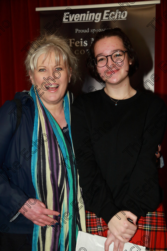 Feis10022019Sun04 
 4
Performer Melany Shemetov with her teacher Majella Cullagh.

Class: 112: The C.A.D.A. Perpetual Trophy Solo Action Song 14 Years and Under Section 2 An action song of own choice.

Feis Maiti 93rd Festival held in Fr. Matthew Hall. EEjob 10/02/2019. Picture: Gerard Bonus