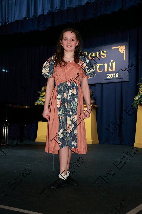 Feis07032018Wed15 
 15
Performer Lily-Sue Moloney from Glanmire. 
 Singing and School Choirs Class: 113: The Edna McBirney Memorial Perpetual Award Solo Action Song 12 Years and Under Section 3 Feis Maiti 92nd Festival held in Fr. Mathew Hall. EEjob 06/03/2018 Picture: Gerard Bonus.