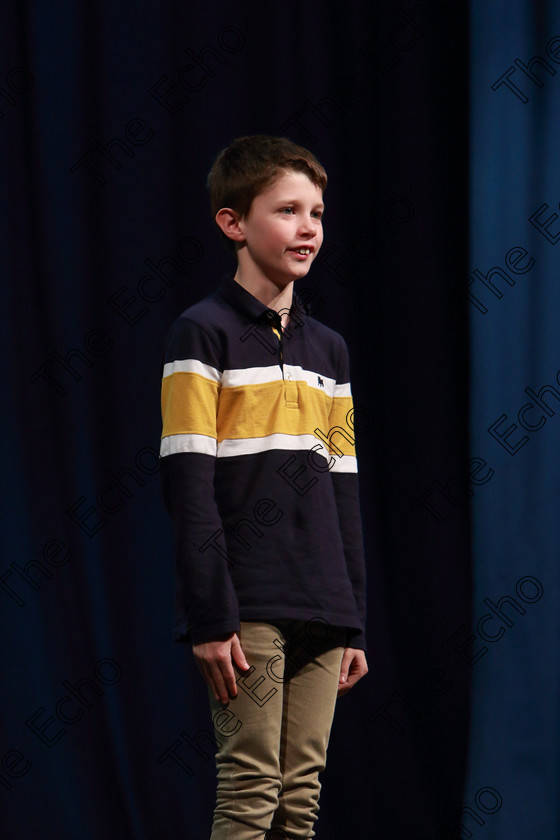 Feis29032019Fri05 
 5
Cillian Duggan performing.

Class: 379: Solo Verse Speaking Boys 10 Years and Under Section 2 Either: November Night Countdown Moira Andrew or: Wellingtons Gareth Owen.

Feis Maiti 93rd Festival held in Fr. Mathew Hall. EEjob 29/03/2019. Picture: Gerard Bonus