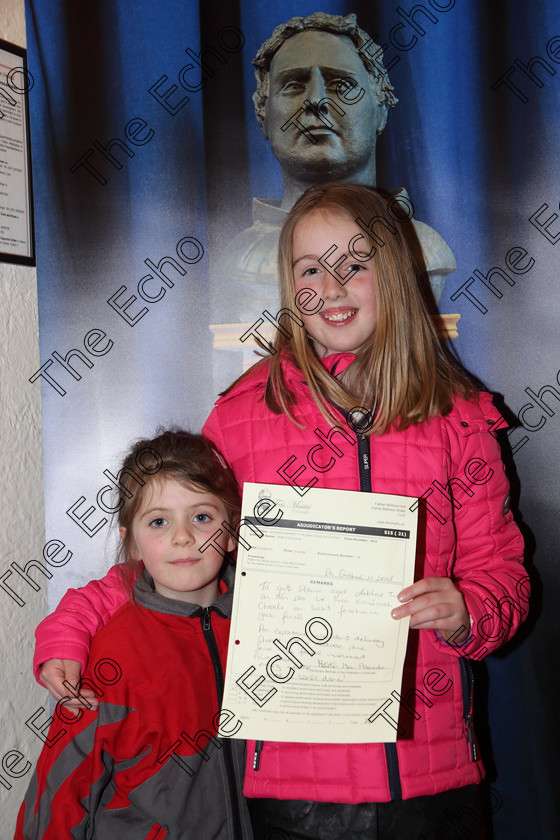 Feis02042019Tue16 
 16
Performer ODonoghue from Glanmire with her sister Aoife

Rinn: 515: Bharslabhairt 11 Bliana DAois N Faoina Roinn 1 Rogha: An Gabhar sa Scoil Sen Mac Fheorais n:Na Laetha Saoire Lionrd  hAnnaidh.

Feis Maiti 93rd Festival held in Fr. Mathew Hall. EEjob 02/04/2019. Picture: Gerard Bonus