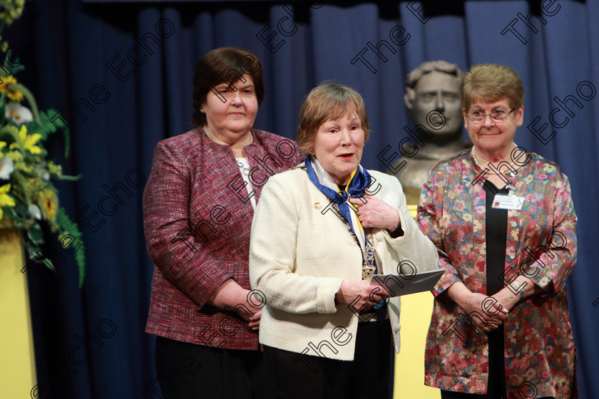 Feis28022019Thu49 
 49
Tess Hogan president of Soroptimist International (Cork) Co Adjudicators Alice OConnell and Eileen Field.

Class: 85: The Soroptimist International (Cork) Perpetual Trophy and Bursary
Bursary Value 130 Unison or Part Choirs 13 Years and Under Two contrasting folk songs.

Feis Maiti 93rd Festival held in Fr. Mathew Hall. EEjob 28/02/2019. Picture: Gerard Bonus