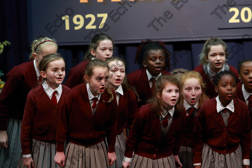 Feis01032019Fri15 
 11~15
2nd place St. Josephs Girls Choir, Clonakilty singing Golden Slumbers.

Class: 84: The Sr. M. Benedicta Memorial Perpetual Cup Primary School Unison ChoirsSection 2 Two contrasting unison songs.

Feis Maiti 93rd Festival held in Fr. Mathew Hall. EEjob 01/03/2019. Picture: Gerard Bonus