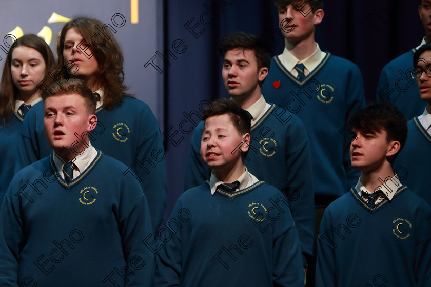 Feis12042018Thu58 
 56~60
Glanmire Community School Senior Choir singing The Water Is Wild and Mack The Knife Conducted by Ann Mannix.

Singing Class: 81: The Father Mathew Perpetual Shield 19 Years and Under Feis Maiti 92nd Festival held in Fr. Mathew Hall. EEjob 12/04/2018 Picture: Gerard Bonus