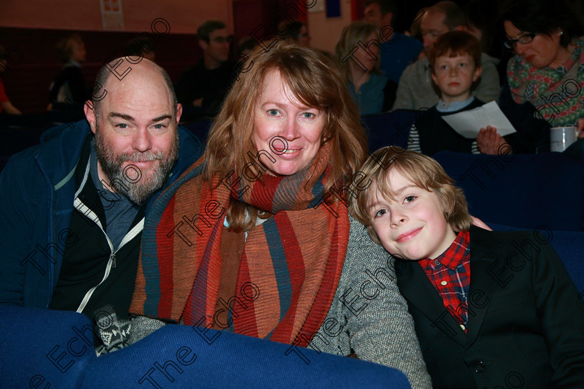 Feis24022018Sat60 
 60
Performer Cal Leggett-Bohane with his Mother Risn Leggett and Michael Bohane from Ballinlough.
 Speech and Drama Class: 381: Solo Verse Speaking Boys 8 Years and Under Section 2 Feis Maiti 92nd Festival held in Fr. Mathew Hall. EEjob 24/02/2018 Picture: Gerard Bonus.