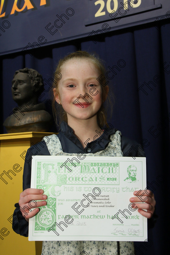 Feis15032018Thu04 
 4
Sophie Hartnett from Ballyvolane performed Snow White.
 Speech and Drama Class: 328: The Fr. Nessan Shaw Memorial Perpetual Cup Dramatic Solo 10 Years and Under Section 2 Feis Maiti 92nd Festival held in Fr. Mathew Hall. EEjob 15/03/2018 Picture: Gerard Bonus.