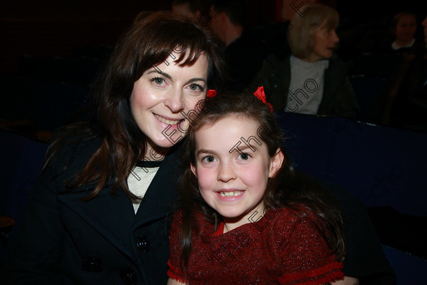 Feis24022018Sat03 
 3
Performer Kristin Keenan from Bishopstown with her mum Yvonne Donlan.
 Speech and Drama Class: 367: Solo Verse Speaking Girls 8 Years and Under Section 2 Feis Maiti 92nd Festival held in Fr. Mathew Hall. EEjob 24/02/2018 Picture: Gerard Bonus.