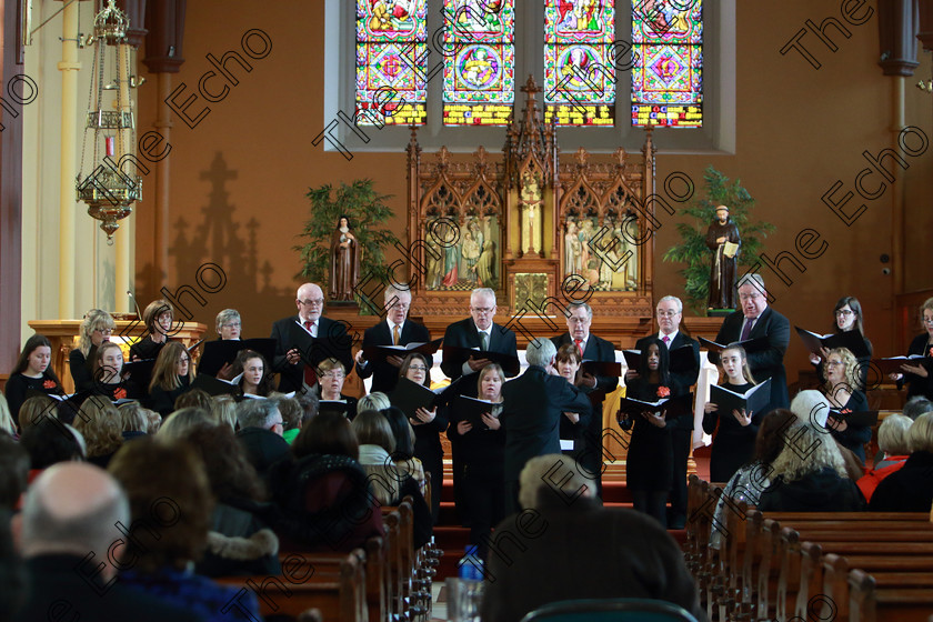 Feis0302109Sun22 
 20~23
Castlemartyr Choir singing Dixit Maria Conducted by Toms O Tuama.

Class: 76: The Wm. Egan Perpetual Cup Adult Sacred Choral Group or Choir Two settings of Sacred Words.

Feis Maiti 93rd Festival held in Fr. Matthew Hall. EEjob 03/02/2019. Picture: Gerard Bonus.