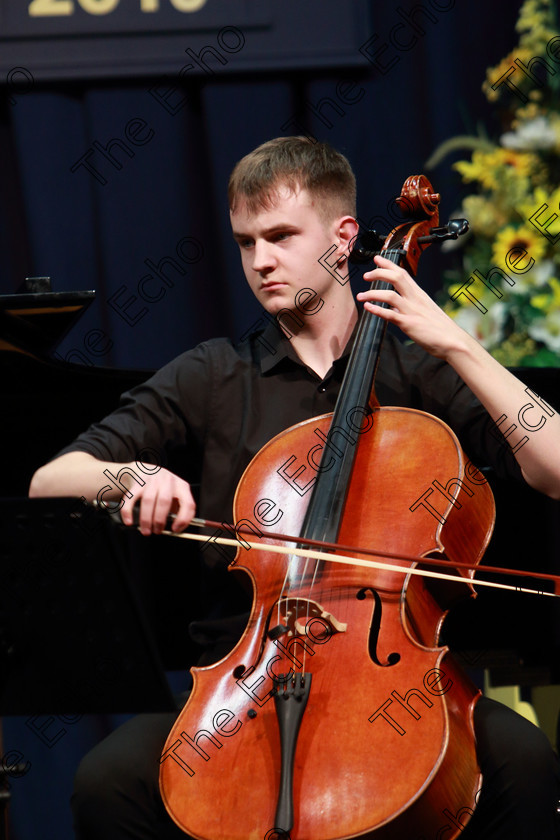 Feis0602109Wed29 
 27~29
Jack Ryan from Carrigaline playing Beethovans Cello Sonata No. 4 orchestra provided by Denise Crowley.

Class: 247: The Rotary Club of Cork Perpetual Cup Violoncello Solo Senior (a) Debussy Prologue, 1stmvt. from Sonata. (b) Contrasting piece not to exceed 5 minutes.

Feis Maiti 93rd Festival held in Fr. Matthew Hall. EEjob 06/02/2019. Picture: Gerard Bonus