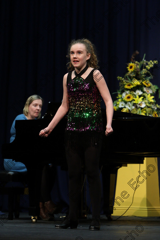 Feis08032018Thu05 
 5
Sarahjane Kennedy performing When I Get My Name in lights from The Boy from Oz.
 Singing and School Choirs Class: 112: The C.A.D.A. Perpetual Trophy Solo Action Song 14 Years and Under Section 2 Feis Maiti 92nd Festival held in Fr. Mathew Hall. EEjob 06/03/2018 Picture: Gerard Bonus.