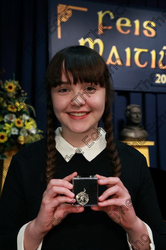 Feis07032018Wed39 
 39~40
Silver Medallist Ava Hennessy from Douglas for her performance of Pulled from Adams Family.
 Singing and School Choirs Class: 112: The C.A.D.A. Perpetual Trophy Solo Action Song 14 Years and Under Section 1 Feis Maiti 92nd Festival held in Fr. Mathew Hall. EEjob 06/03/2018 Picture: Gerard Bonus.