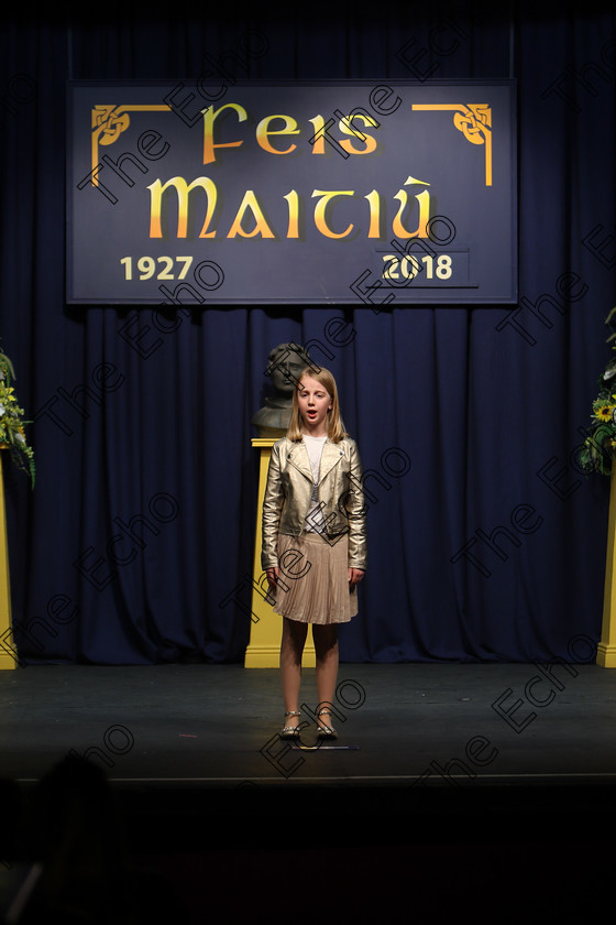 Feis12032018Mon36 
 36
Performers Aoife ODonoghue from Glanmire reciting her poem
 Speech and Drama Class: 365: Solo Verse Speaking Girls 10 Years and Under Section 4 Feis Maiti 92nd Festival held in Fr. Mathew Hall. EEjob 12/03/2018 Picture: Gerard Bonus