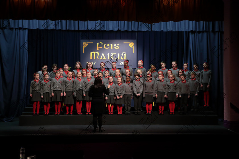 Feis12042018Thu13 
 12~16
St. Lukes Primary School singing Someday and Railway Carriage.
 Singing Class: 84: The Sr. M. Benedicta Memorial Perpetual Cup Primary School Unison Choirs Section 1 Feis Maiti 92nd Festival held in Fr. Mathew Hall. EEjob 28/03/2018 Picture: Gerard Bonus