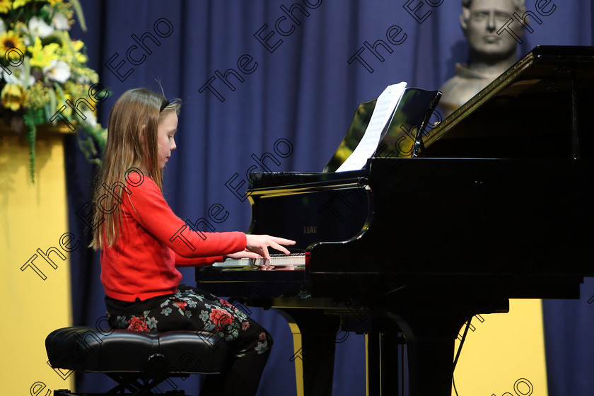 Feis02022018Fri01 
 1
Chloe Hedderman performing.
 Instrumental Music Class: 187: Piano Solo 9 Years and Under Confined Feis Maiti 92nd Festival held in Fr. Matthew Hall. EEjob 02/02/2018 Picture: Gerard Bonus.