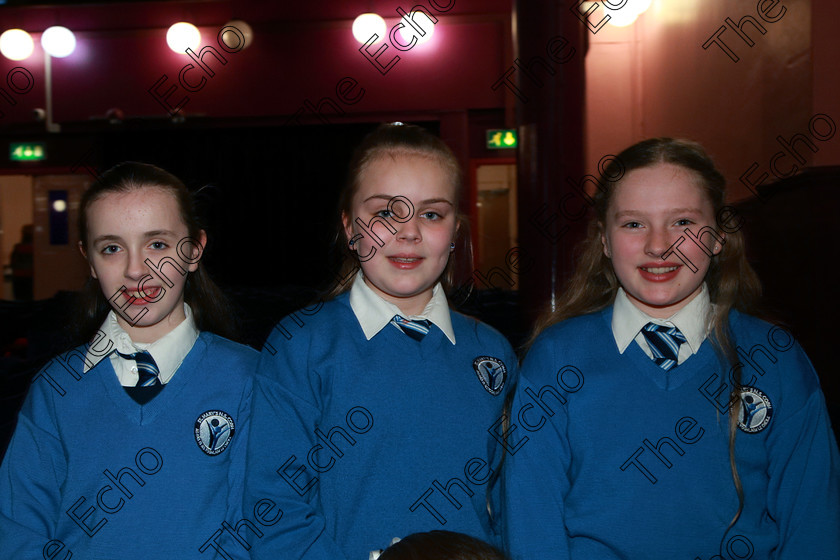 Feis21022018Wed07(1) 
 7
Emily Meade, Eve Bardsley and Faye Fallon from St. Marys Cobh 5th Class.
 Speech and Drama Classes: 485: Action Verse The OBrien Perpetual Cup5th Class and Class: 484: The Sri Lanka Festival Perpetual Trophy 6th Class, Feis Maiti 92nd Festival held in Fr. Mathew Hall. EEjob 21/02/2018 Picture: Gerard Bonus.