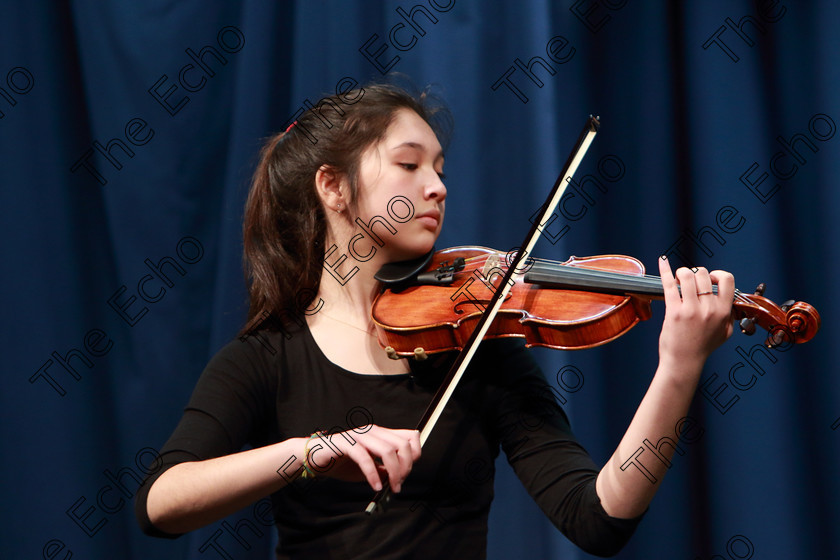 Feis0502109Tue27 
 27~28
Silver & 1st Place: A Cup Winning performance from Aisling Martin from Bishopstown.

Class: 232: The Houlihan Memorial Perpetual Cup String Repertoire 14 Years and Under Programme of contrasting style and period, time limit 12 minutes.

Feis Maiti 93rd Festival held in Fr. Matthew Hall. EEjob 05/02/2019. Picture: Gerard Bonus