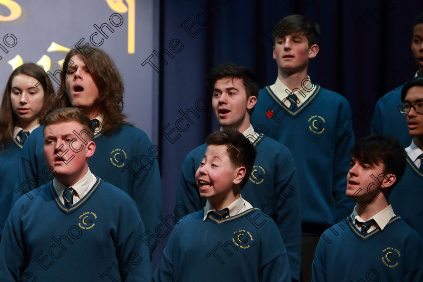 Feis12042018Thu59 
 56~60
Glanmire Community School Senior Choir singing The Water Is Wild and Mack The Knife Conducted by Ann Mannix.

Singing Class: 81: The Father Mathew Perpetual Shield 19 Years and Under Feis Maiti 92nd Festival held in Fr. Mathew Hall. EEjob 12/04/2018 Picture: Gerard Bonus