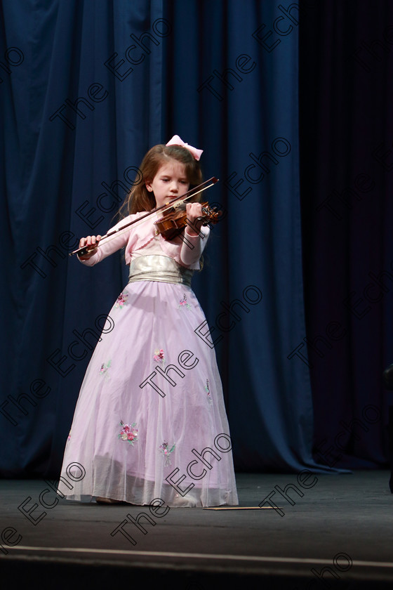 Feis0402109Mon16 
 16~17
Neasa Randles performing set piece.

Class: 242: Violin Solo 8 Years and Under (a) CarsePetite Reverie (Classical Carse Bk.1) (b) Contrasting piece not to exceed 2 minutes.

Feis Maiti 93rd Festival held in Fr. Matthew Hall. EEjob 04/02/2019. Picture: Gerard Bonus