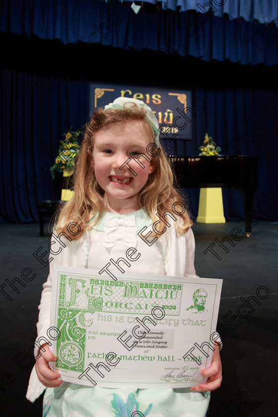 Feis26022019Tue19 
 19
Commended Ellie Kennedy from Ballincollig.

Class: 56: 7 Years and Under arr. Herbert Hughes Little Boats (Boosey and Hawkes 20th Century Collection).

Feis Maiti 93rd Festival held in Fr. Mathew Hall. EEjob 26/02/2019. Picture: Gerard Bonus