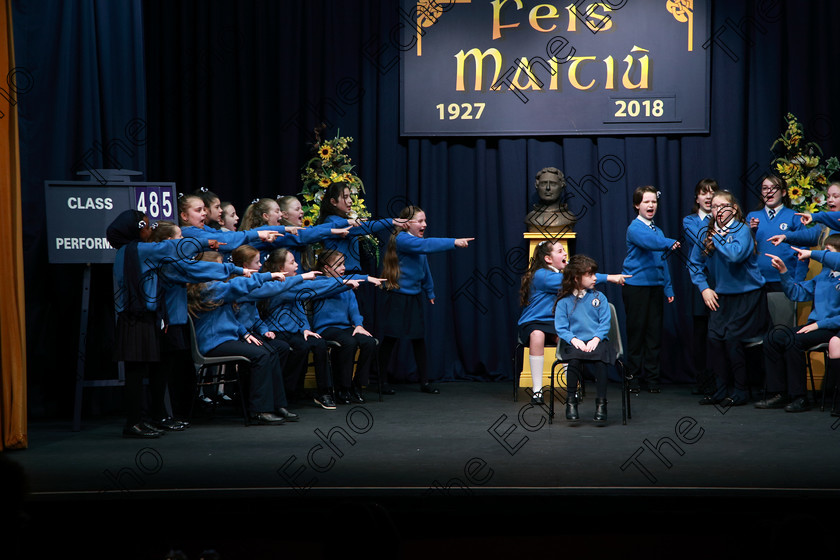 Feis21022018Wed20(1) 
 16~20
St. Marys Cobh 5th Class performing Trial of Derrick Drew as their own choice.
 Speech and Drama Classes: 485: Action Verse The OBrien Perpetual Cup5th Class and Class: 484: The Sri Lanka Festival Perpetual Trophy 6th Class, Feis Maiti 92nd Festival held in Fr. Mathew Hall. EEjob 21/02/2018 Picture: Gerard Bonus.