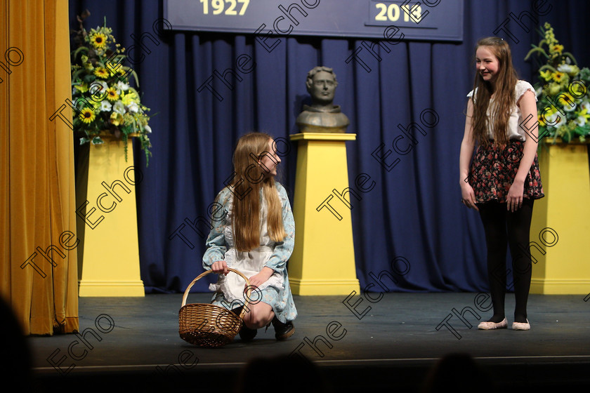 Feis22022018Thu49 
 49~50
Sophie OKeeffe team performing When Maggie was there.
 Speech and Drama Classes: 310: The Peg Hallahan Perpetual Trophy Dramatic Duo 14 Years and Under Feis Maiti 92nd Festival held in Fr. Mathew Hall. EEjob 22/02/2018 Picture: Gerard Bonus.