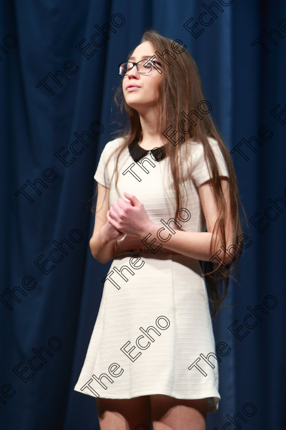 Feis08022019Fri43 
 43~44
Deirdre Leahy from Banteer singing Its A Fine, Fine Line.

Class: 111: The Edna McBirney Memorial Perpetual Cup Solo Action Song 16 Years and Under Section 1. Action song of own choice.

Feis Maiti 93rd Festival held in Fr. Matthew Hall. EEjob 08/02/2019. Picture: Gerard Bonus