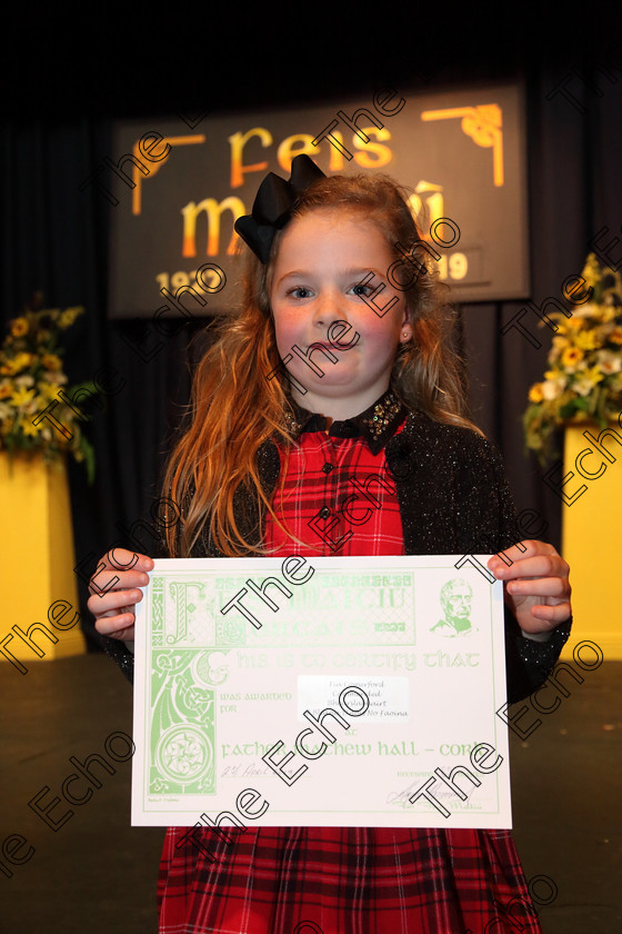 Feis02042019Tue45 
 45
Commended Fia Comerford from Glanmire.

Rionn: 517: Corn Helen Bharslabhairt 7BlianaDAois N Faoina Roinn 1
Rogha:Luch Chliste. N:Cois Tr.

Feis Maiti 93rd Festival held in Fr. Mathew Hall. EEjob 02/04/2019. Picture: Gerard Bonus