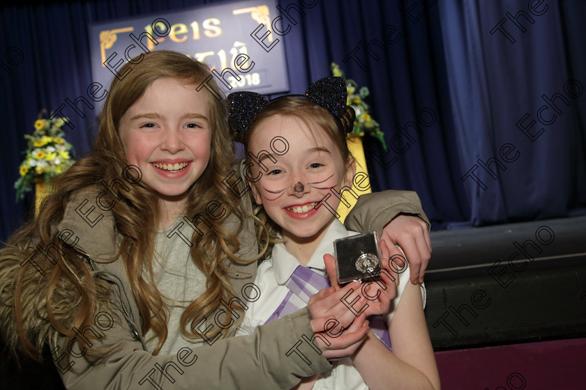 Feis20032018Tue38 
 38
Silver Sisters Sophia OHerlihy, Solo Verse Speaking Girls 11 Years and Under and Charlotte Herlihy Dramatic Solo 8 Years and Under from Ballinhassig.
 Speech and Drama Class: 329: Dramatic Solo 8 Years and Under Feis Maiti 92nd Festival held in Fr. Mathew Hall. EEjob 20/03/2018 Picture: Gerard Bonus