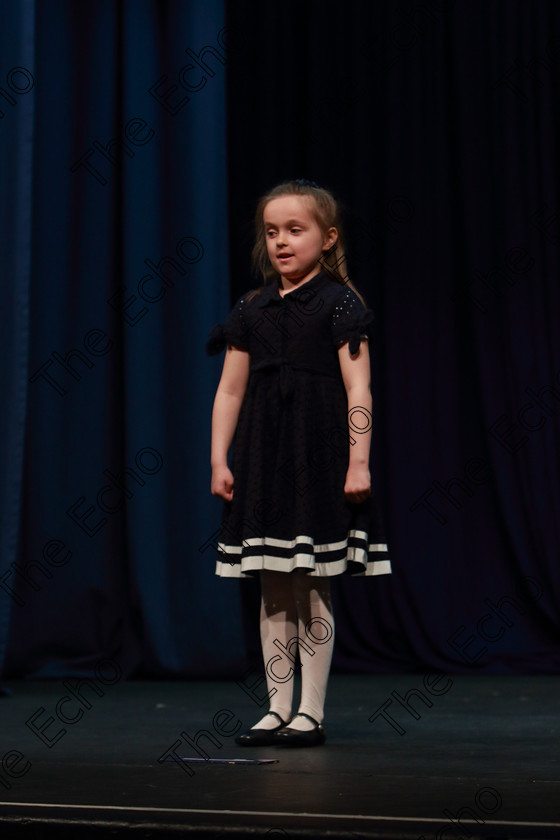 Feis31032019Sun16 
 16
Performer Camille Goggin from Blackrock performing

Class: 369: Solo Verse Speaking Girls 6 Years and Under Section 3 Either Ice Cone Island Bernard Lodge or Night Fright Marian Swinger.

Feis Maiti 93rd Festival held in Fr. Mathew Hall. EEjob 31/03/2019. Picture: Gerard Bonus