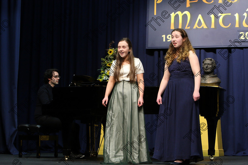 Feis05032018Mon57 
 56
Duet Emily Keys from Ballylanders and Caoimhe Healy from Watergrasshill performing.
 Singing and School Choirs Class: 91: The Fr. Alexis Kiely Memorial Perpetual Cup Vocal Duets 18 Years and Under Feis Maiti 92nd Festival held in Fr. Mathew Hall. EEjob 05/03/2018 Picture: Gerard Bonus