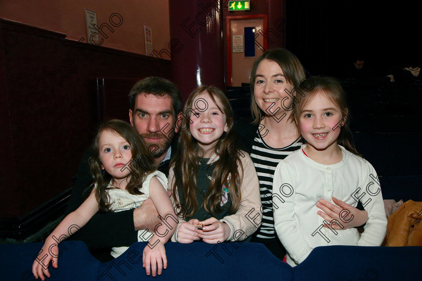 Feis24022018Sat52 
 52
Performer Sadhbh McCarthy from Ballinhassig with her parents Kevin and Aoife and sisters Caoimhe and Muireann.
 Speech and Drama Class: 369: Solo Verse Speaking Girls 6 Years and Under Section 3 Feis Maiti 92nd Festival held in Fr. Mathew Hall. EEjob 24/02/2018 Picture: Gerard Bonus.