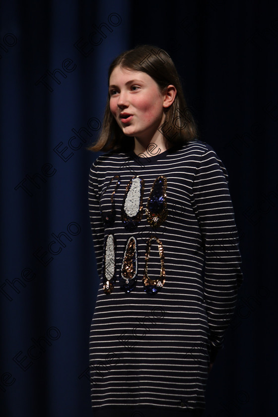 Feis22022018Thu10 
 10
Grace Forde performing.
 Speech and Drama Classes: 363: Solo Verse Speaking Girls 12 Years and Under Section 1
Feis Maiti 92nd Festival held in Fr. Mathew Hall. EEjob 22/02/2018 Picture: Gerard Bonus.