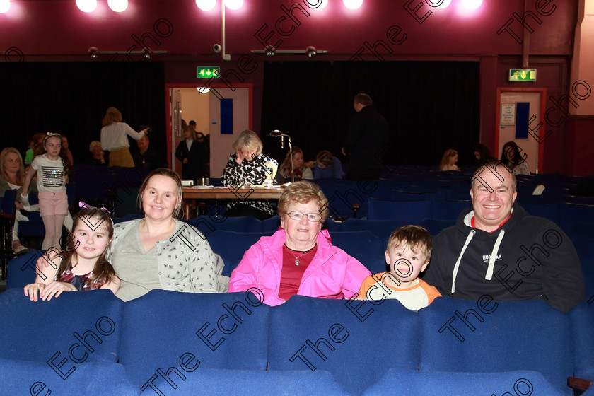 Feis08032019Fri52 
 52
Performer Emer OSullivan from Mallow with her family Parents May and Martin Grandmother May and brother Leo.

Class: 366: Solo Verse Speaking Girls 9YearsandUnder Section 1 Either: My Pain Ted Scheu. Or: Midsummer Magic Cynthia Rider.

Feis Maiti 93rd Festival held in Fr. Mathew Hall. EEjob 08/03/2019. Picture: Gerard Bonus