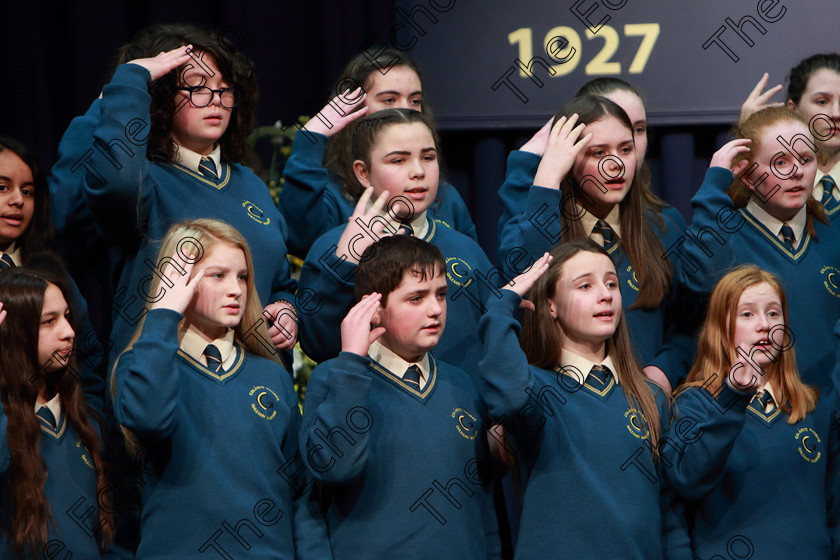 Feis27022019Wed60 
 56~60
Glanmire Community School singing Its Only a Paper Moon and Can You Hear Me

Class: 82: The Echo Perpetual Shield Part Choirs 15 Years and Under Two contrasting songs.

Feis Maiti 93rd Festival held in Fr. Mathew Hall. EEjob 27/02/2019. Picture: Gerard Bonus