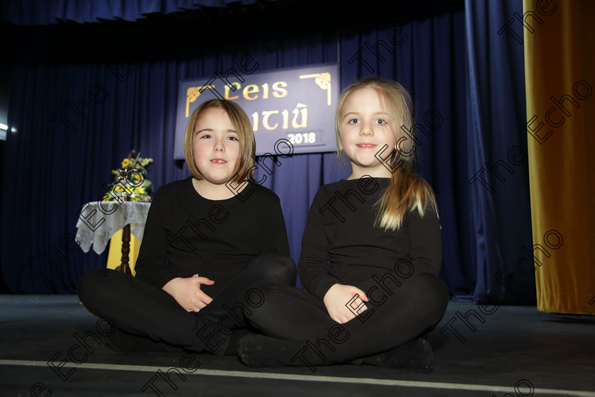 Feis20032018Tue60 
 60
Lucy and Emma McCarthy Timoleague.
 Speech and Drama Class: 469: The Thomas OConnell Memorial Perpetual Cup Group Mime 9 Years and Under Feis Maiti 92nd Festival held in Fr. Mathew Hall. EEjob 20/03/2018 Picture: Gerard Bonus.