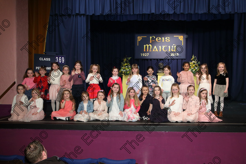 Feis31032019Sun40 
 39~40
Last class of under six girls for 2019 say their bye-byes.

Class: 369: Solo Verse Speaking Girls 6 Years and Under Section 3 Either Ice Cone Island Bernard Lodge or Night Fright Marian Swinger.

Feis Maiti 93rd Festival held in Fr. Mathew Hall. EEjob 31/03/2019. Picture: Gerard Bonus